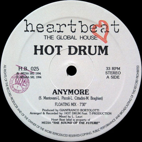 Hot Drum - Anymore Vinyl - Vinyl Record
