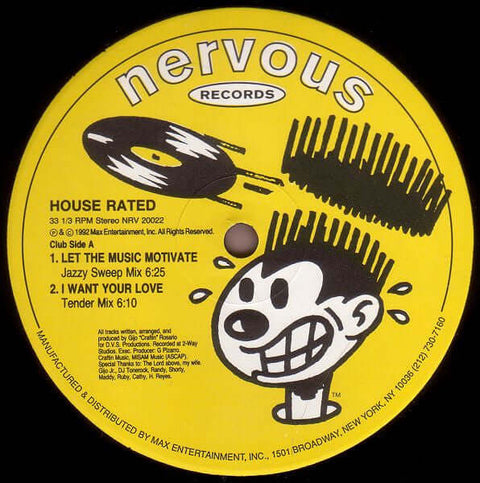 House Rated - Let The Music Motivate Vinyl - Vinyl Record
