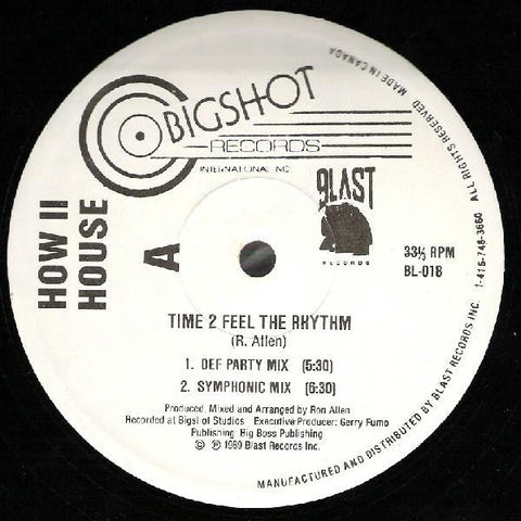 How II House - Time 2 Feel The Rhythm Vinyl - Vinyl Record