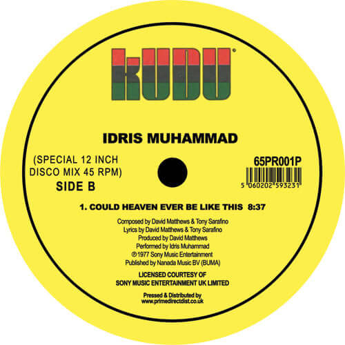 Idris Muhammad - Could Heaven Ever Be Like This (Late Nite Tuff Guy Remix) Vinyl