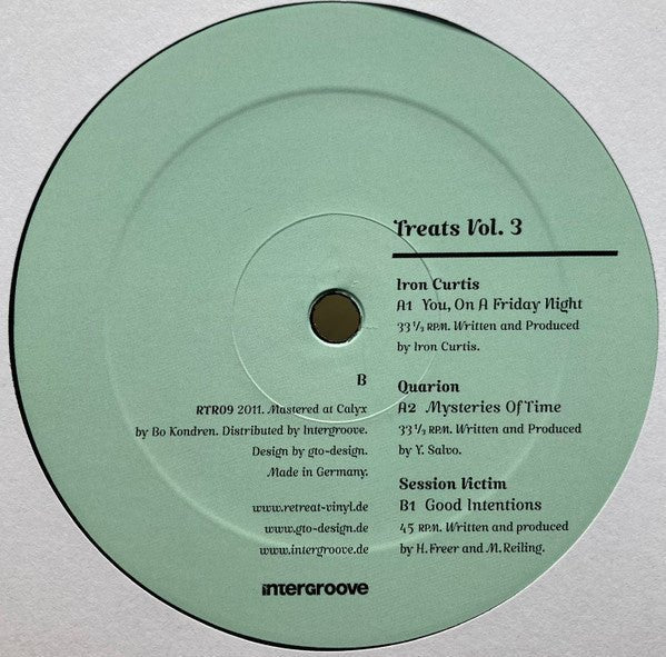 Iron Curtis / Quarion / Session Victim - Treats Vol. 3 Vinyl