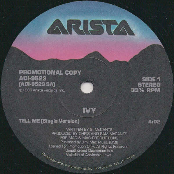 Ivy - Tell Me Vinyl