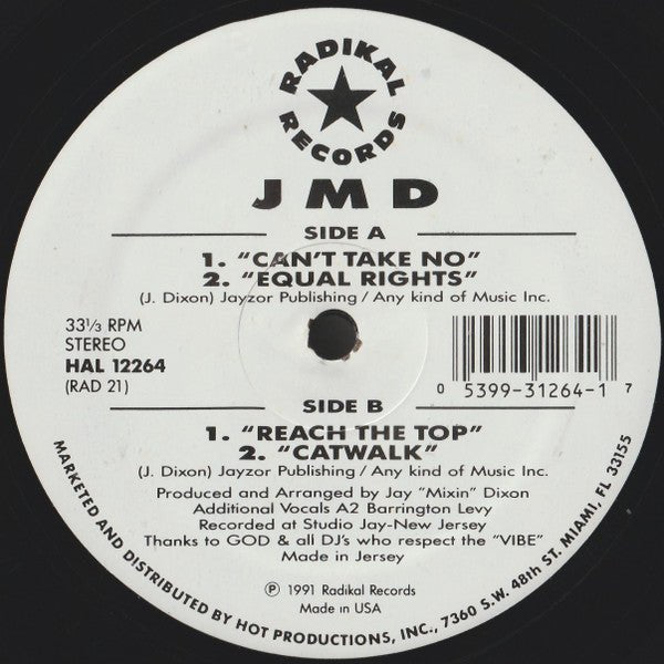 J M D - Can't Take No Vinyl