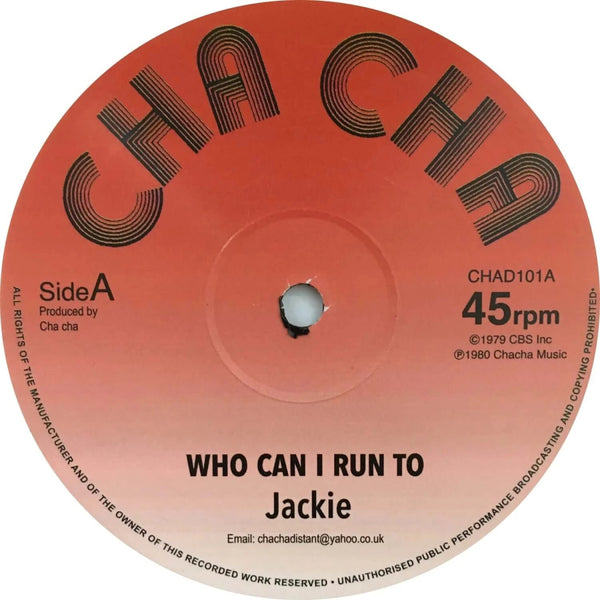 Jackie / Earth And Stone - Who Can I Run To Vinyl
