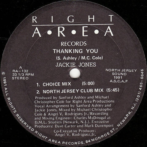 Jackie Jones - Thanking You Vinyl - Vinyl Record