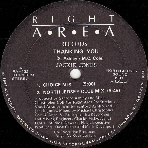 Jackie Jones - Thanking You Vinyl