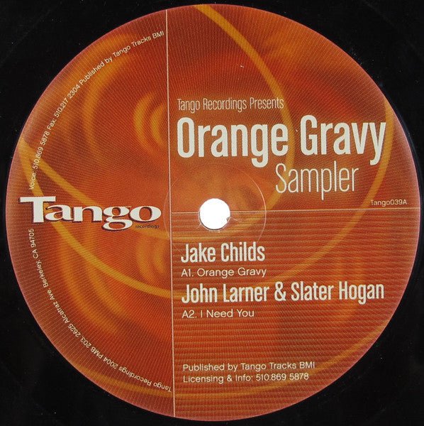 Jake Childs / Slater Hogan & John Larner - Orange Gravy Sampler Vinyl