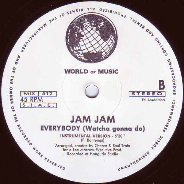 Jam Jam - Everybody (Watcha Gonna Do) Vinyl