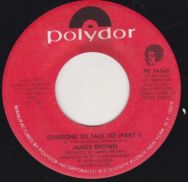 James Brown - Someone To Talk To (Part I & II) Vinyl
