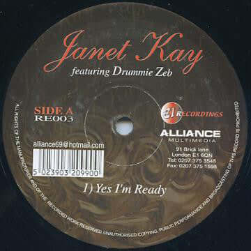 Janet Kay featuring Drummie Zeb - Yes I'm Ready Vinyl