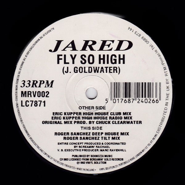 Jared - Fly So High Vinyl