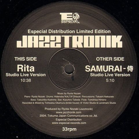 Jazztronik - Rita (Studio Live Version) / Samurai (Studio Live Version) Vinyl - Vinyl Record