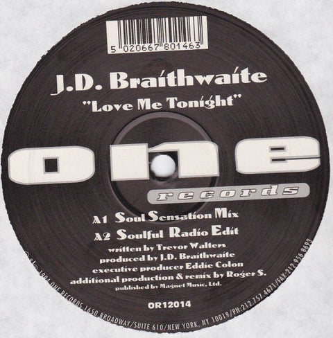 J.D. Braithwaite - Love Me Tonight Vinyl - Vinyl Record