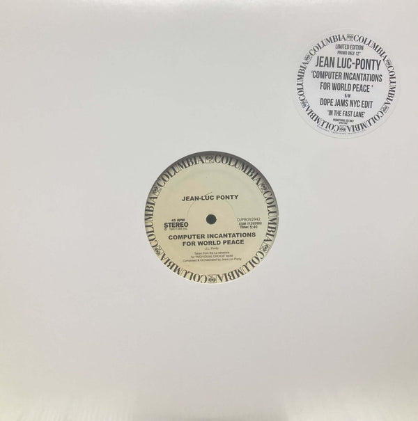 Jean - Luc Ponty - Computer Incarnations For World Peace Vinyl