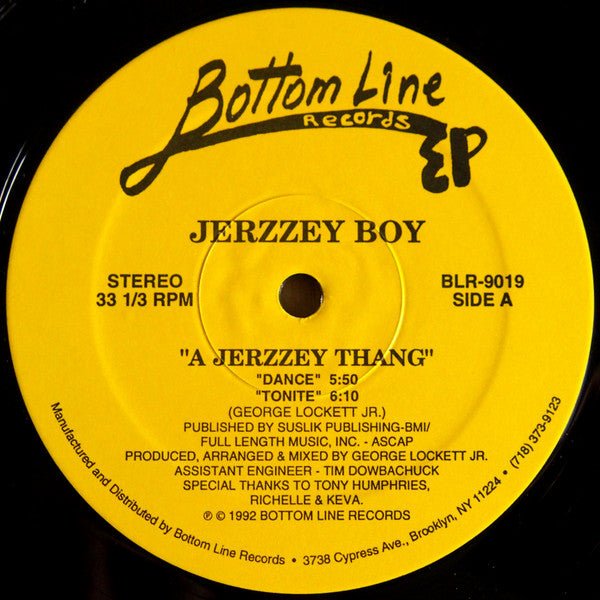 Jerzzey Boy - A Jerzzey Thang Vinyl