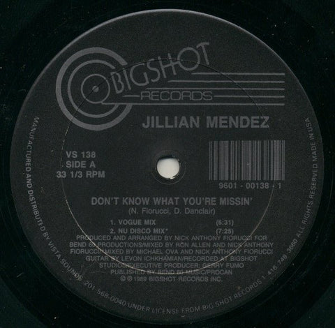 Jillian Mendez - Don't Know What You're Missin' Vinyl - Vinyl Record