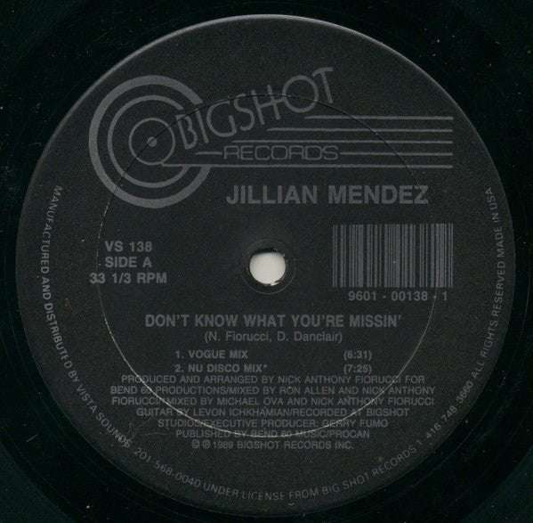 Jillian Mendez - Don't Know What You're Missin' Vinyl