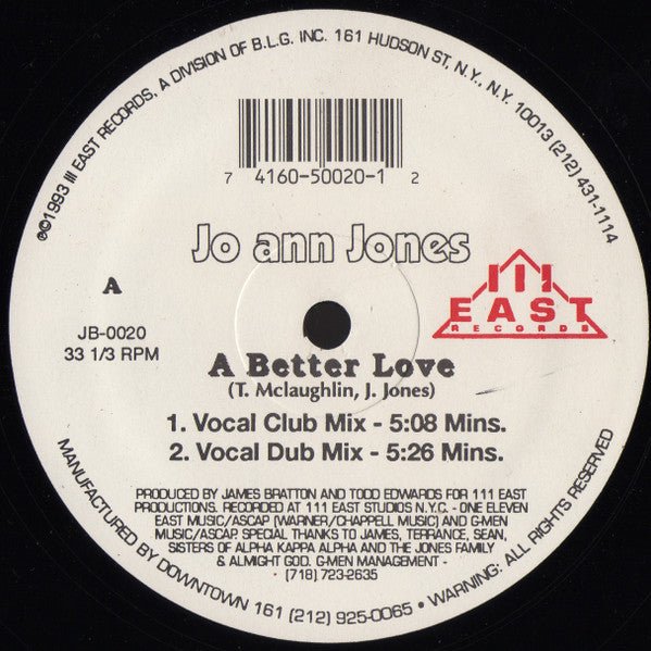 Jo Ann Jones - A Better Love Vinyl
