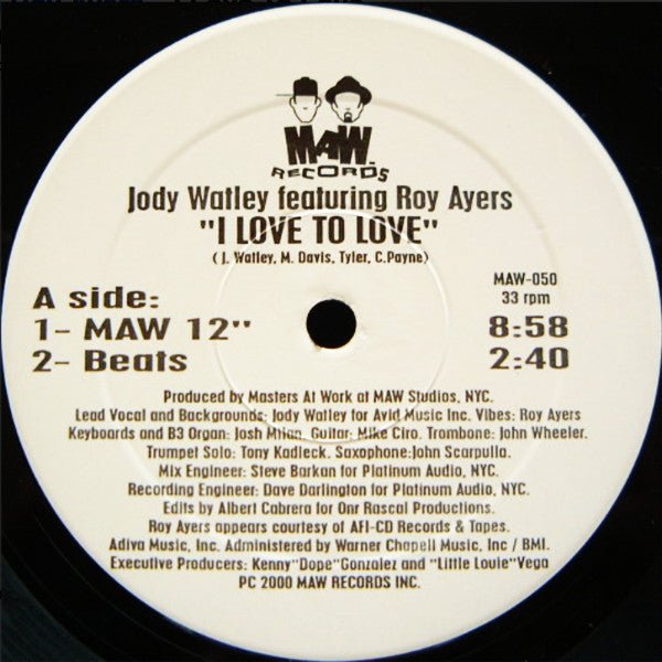 Jody Watley Featuring Roy Ayers - I Love To Love Vinyl