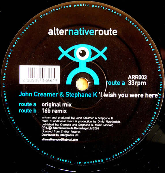 John Creamer & Stephane K - I Wish You Were Here Vinyl