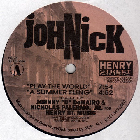 JohNick - Play The World Vinyl - Vinyl Record