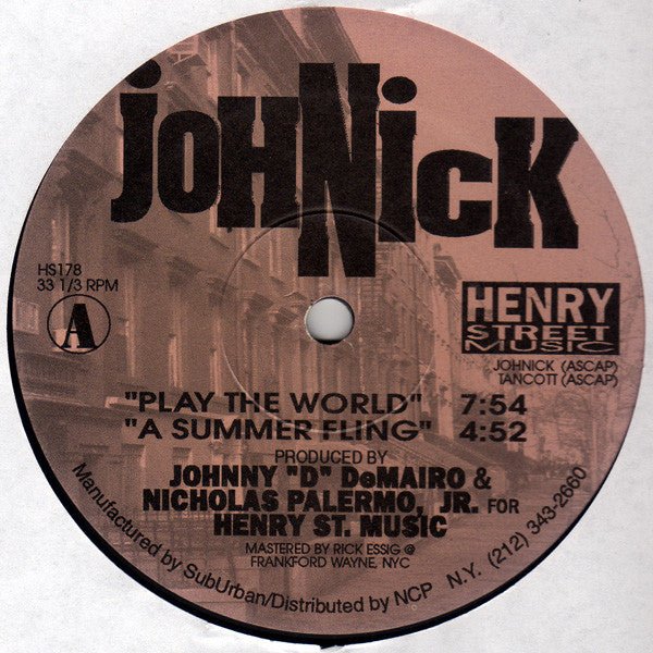 JohNick - Play The World Vinyl