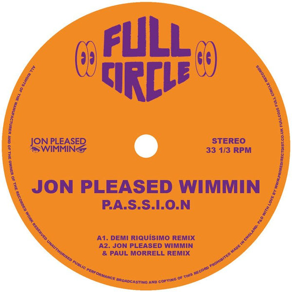 Jon Pleased Wimmin - P.A.S.S.I.O.N Vinyl