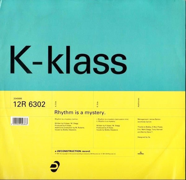 K - Klass - Rhythm Is A Mystery Vinyl
