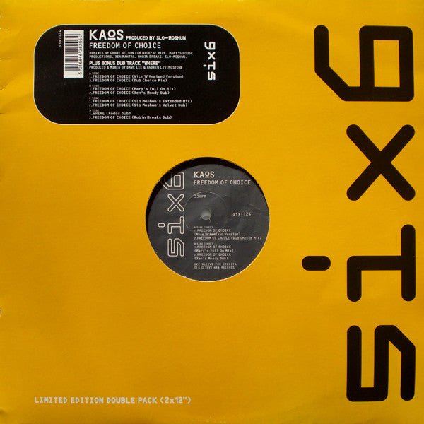 Kaos - Freedom Of Choice Vinyl