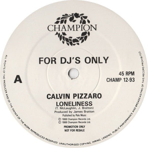 Kelvin Pizarro - Loneliness Vinyl - Vinyl Record