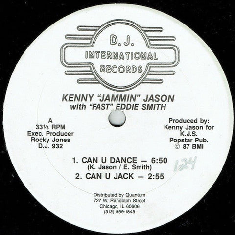 Kenny "Jammin" Jason With "Fast" Eddie Smith - Can U Dance Vinyl - Vinyl Record