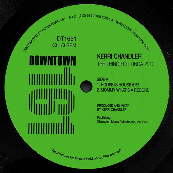 Kerri Chandler - The Thing For Linda 2010 Vinyl