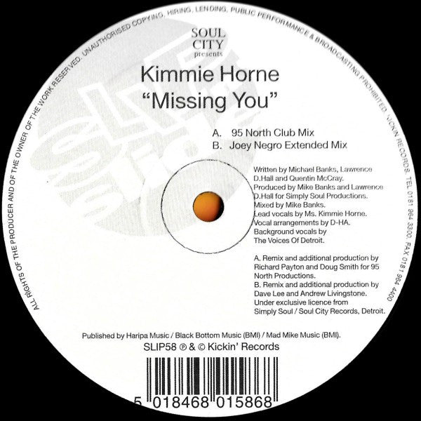 Kimmie Horne - Missing You Vinyl