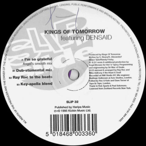 Kings Of Tomorrow Featuring Densaid - I'm So Grateful Vinyl - Vinyl Record