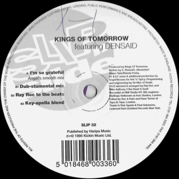 Kings Of Tomorrow Featuring Densaid - I'm So Grateful Vinyl