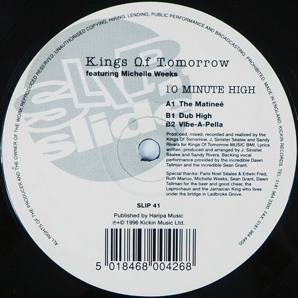 Kings Of Tomorrow Featuring Michelle Weeks - 10 Minute High Vinyl