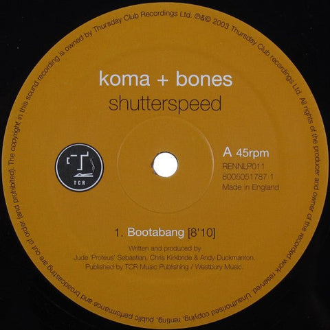 Koma & Bones - Shutterspeed Vinyl - Vinyl Record