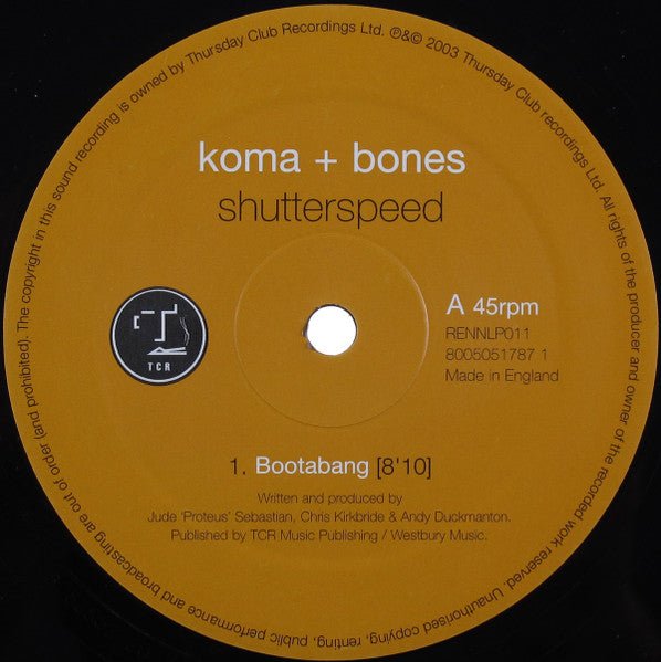 Koma & Bones - Shutterspeed Vinyl