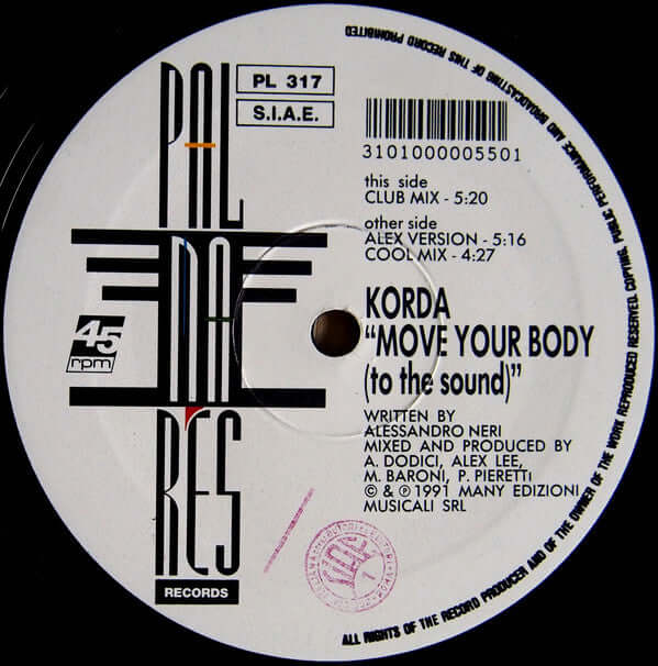 Korda - Move Your Body (To The Sound) Vinyl