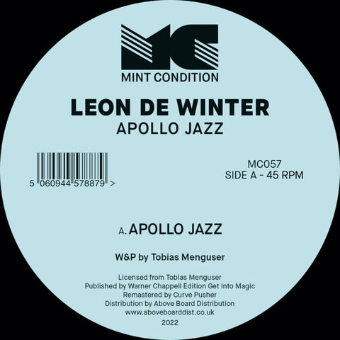 Leon De Winter - Apollo Jazz Vinyl - Vinyl Record