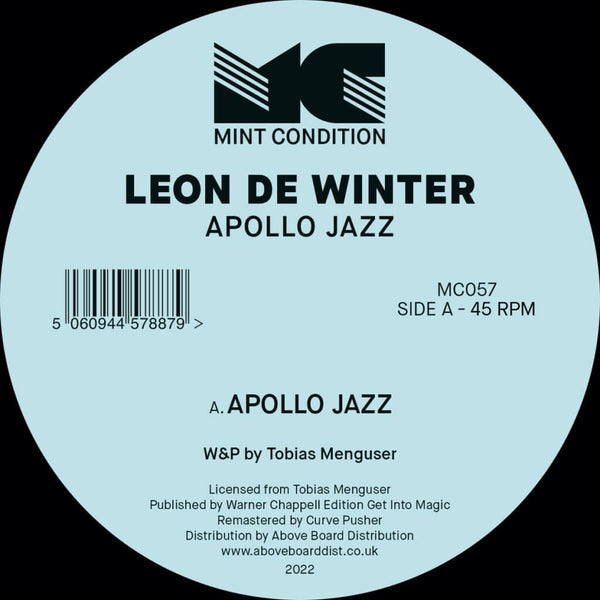 Leon De Winter - Apollo Jazz Vinyl