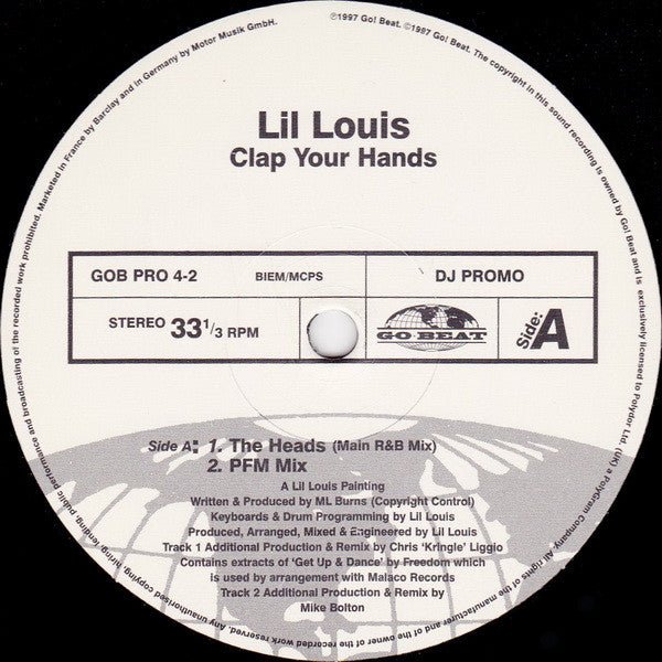 Lil Louis - Clap Your Hands Vinyl