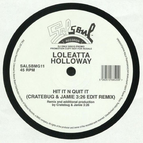 Loleatta Holloway - Hit It N Quit It (Cratebug & Jamie 3:26 Edit Remix) Vinyl - Vinyl Record