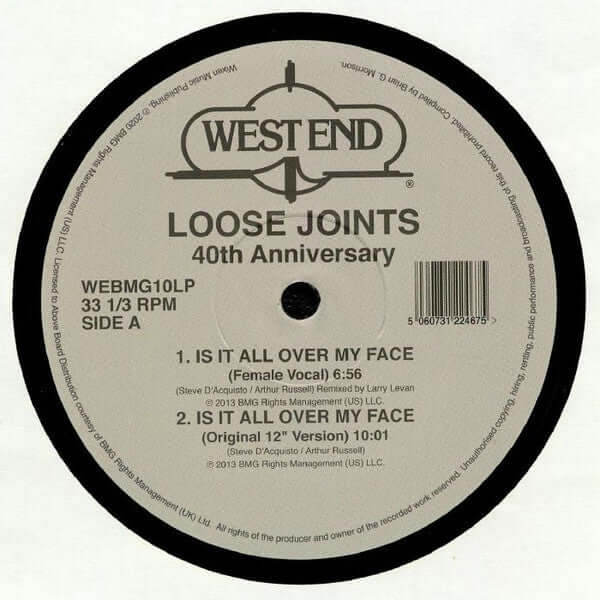 Loose Joints - Is It All Over My Face (40th Anniversary) Vinyl