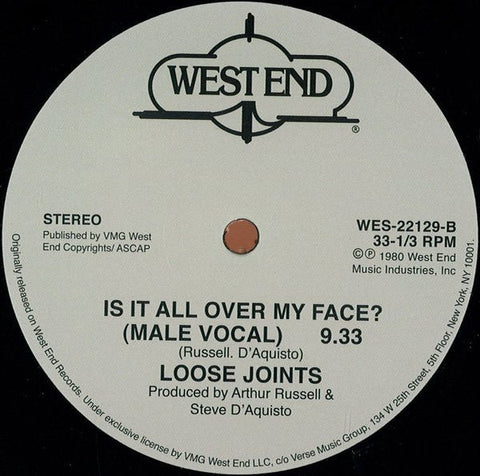 Loose Joints - Is It All Over My Face? Vinyl - Vinyl Record