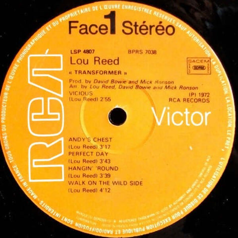 Lou Reed - Transformer Vinyl - Vinyl Record