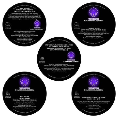 Louie Vega - Vega Records 5 Pack Unreleased IV Vinyl - Vinyl Record