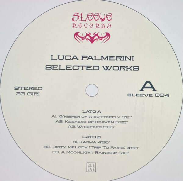 Luca Palmerini - Selected Works Vinyl