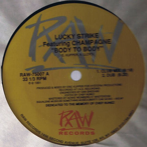Lucky Strike Featuring Champagne - Body To Body Vinyl - Vinyl Record