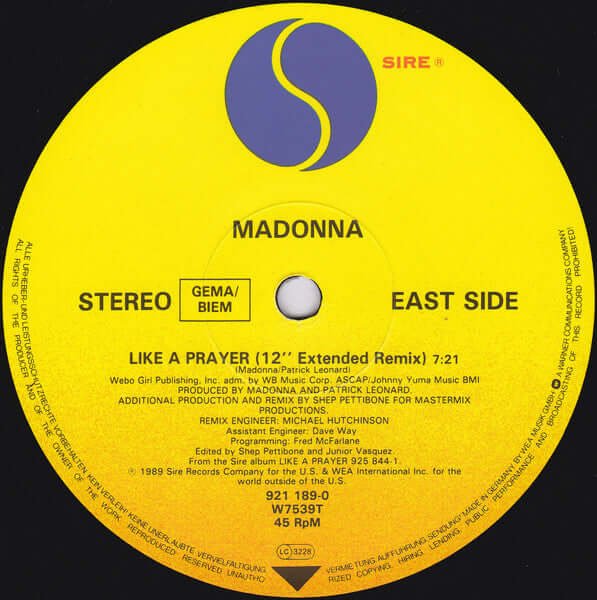 Madonna - Like A Prayer Vinyl